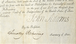 President John Adams issues a 375-acre land grant for a Lieutenant Colonel of the Revolution