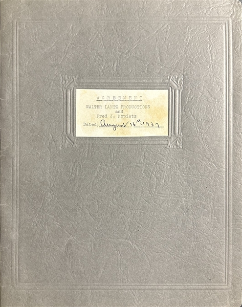 Walter Lantz Signed Contract