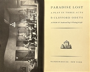 Paradise Lost Signed by Clifford Odets