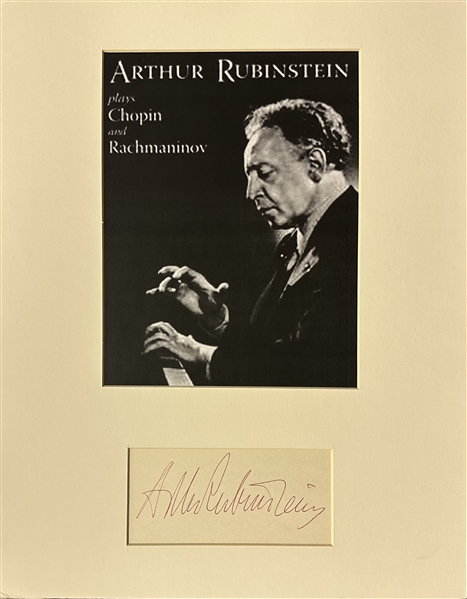 Arthur Rubinstein Autograph