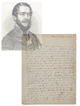 Lajos Kossuth Letter Signed on American Aid for Hungarian Independence