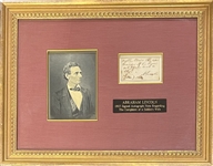 Abraham Lincoln Autographed Note Signed as President - Investigating a Wifes Complaint