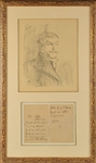 Henri de Toulouse-Lautrec Fine ALS  accompanied with Original Lithograph