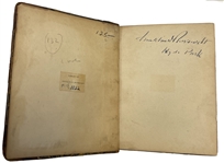 Very Rare 2 Signed volumes from Franklin Delano Roosevelt's personal library. The Pilot A Tale of the Sea by James Fenimore Copper was printed for Brothers Schumann 1829.  