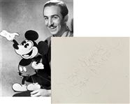 Walt Disney Autograph over 7 inches in Length