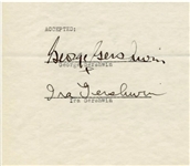 George & Ira Gershwin's Contract to Write a New Song for the Motion Picture Girl Crazy