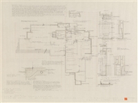 Frank Lloyd Wright  Original Signed plan