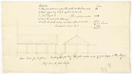 Robert Fulton Original Drawing and Letter 