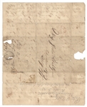 Rare-Choctaw Chief, Friend of Lincoln Peter Pitchlynn ALS 