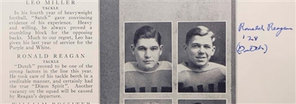 Ronald Reagan 1928 Senior Year in High School Yearbook