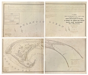 Rare Mammoth 1836 map of Provincetown and Outer Cape Cod