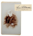 Samuel Morse Carte-de-Visite, Signed.