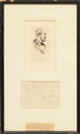 Louis Pasteur, Autographed Note related to his experiments on rabies, on rabbits and dogs!