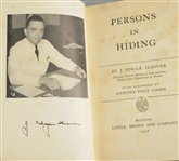 J. Edgar Hoover Signed Book & Card 1938