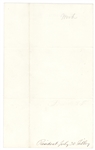 Abraham Lincoln Signed Letter on Executive Mansion for To Secretary of The Navy re: Appointment for Naval Academy!