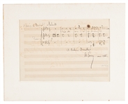 Hector Berlioz Autograph Musical Quotation Signed