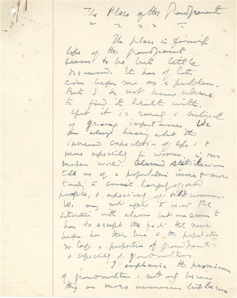 Henry Havelock Ellis Original Manuscript "On Life and Sex Essays of Love"