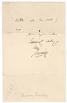 Bram Stoker letter written as secretary for Henry Irving signed By Irving.