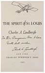 The Spirit of St. Louis Signed book by Charles Lindbergh
