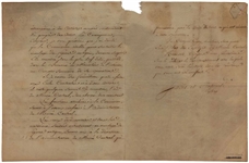 Pierre-Simon Laplace Document Signed