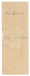 Thomas Edison Signed Check