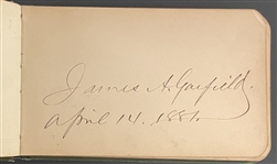 Autograph Album with  James Garfield as President, Chester A. Aurthur as VP,  William T. Sherman, Burnside,Johnston,Alexander H. Stephens, P.T. Barnum and many more!