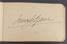 Autograph Album with  James Garfield as President, Chester A. Aurthur as VP,  William T. Sherman, Burnside,Johnston,Alexander H. Stephens, P.T. Barnum and many more!