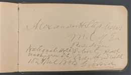 Autograph Album with  James Garfield as President, Chester A. Aurthur as VP,  William T. Sherman, Burnside,Johnston,Alexander H. Stephens, P.T. Barnum and many more!