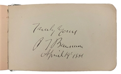 Autograph Album with  James Garfield as President, Chester A. Aurthur as VP,  William T. Sherman, Burnside,Johnston,Alexander H. Stephens, P.T. Barnum and many more!