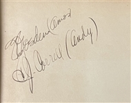 All About Amous n' Andy Hardcover book signed by its Creators Charles Corell & Freeman Gosden Signed Book 