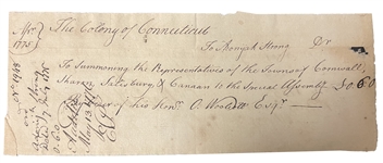 1775 Oliver Wolcott Sr. Signer of the Declaration Of Independence  ADS