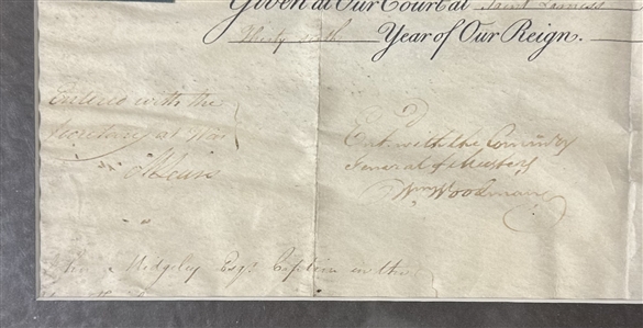 George III Signed Apointment