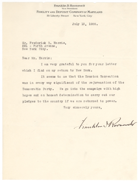 Franklin D. Roosevelt TLS