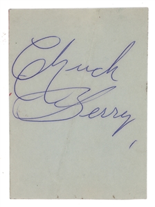 Buddy Holly & Chuck Berry Rare Bold Signature of Holly