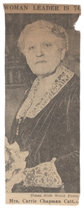 Jane Addams & Carrie Chapman Catt