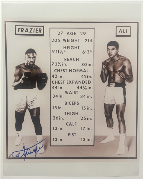 Oversized Joe Frazier Signed Photo