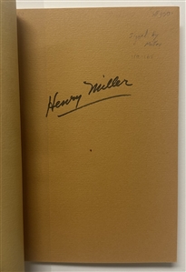Henry Miller Signed Book 