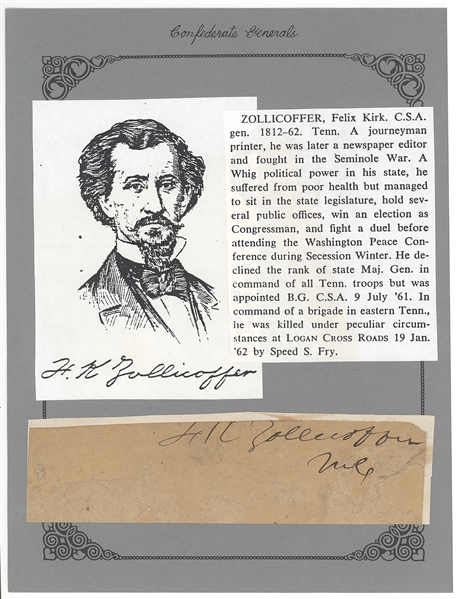 Felix Zollicoffer- Confederate General