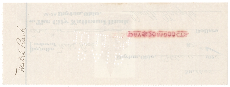 Orville Wright Signed Check to his Secretary, Gatekeeper, and Girlfriend