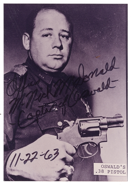 The Capture of Lee Harvey Oswald – Signed Photo and Two-Page Statement by Officer M. N. “Nick” McDonald