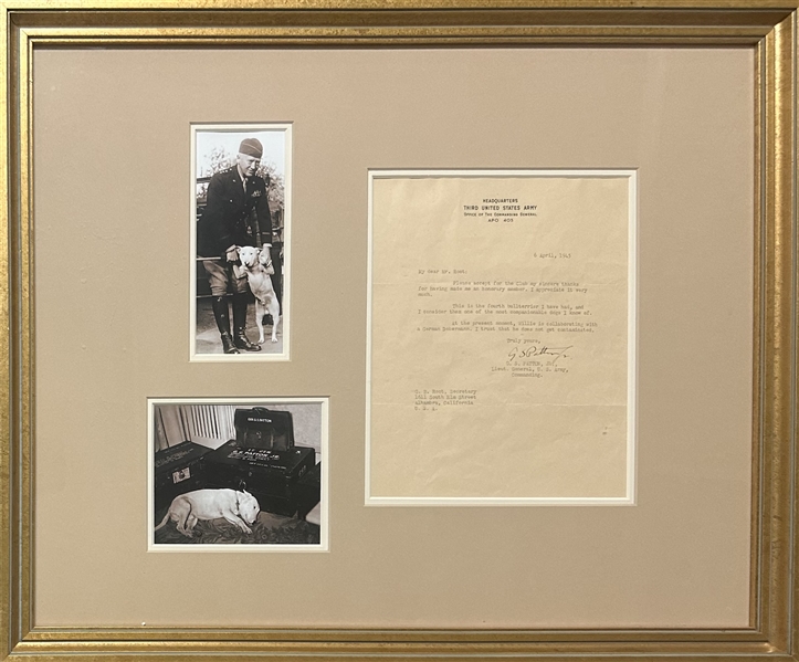 George S. Patton- War Time Letter about his love for Bull Terriers TLS