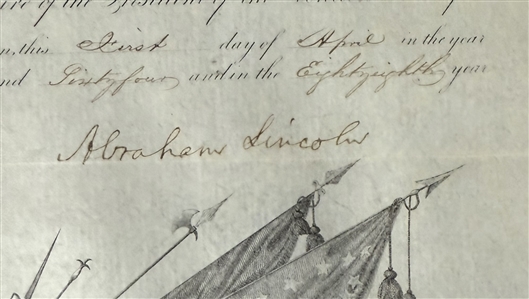 Abraham Lincoln Document Signed as President, Appointment