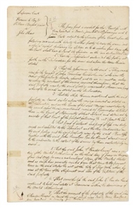 RARE ALEXANDER HAMILTON SIGNED DOCUMENT FROM HIS LEGAL CAREER