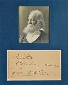 Walt Whitman to the Editor
