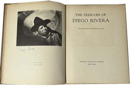 Diego Rivera Signed Book The Frescoes of Diego Rivera (1929)