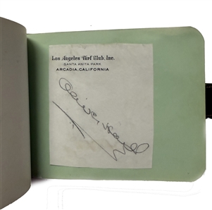 An autograph album with signatures from the Golden Age of Hollywood