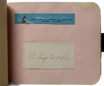 An autograph album with signatures from the Golden Age of Hollywood