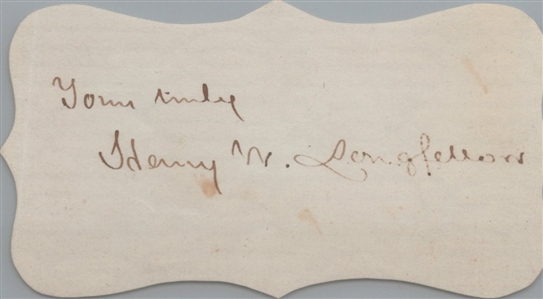 Henry Wadsworth Longfellow Items Incl ALS & Multiple Autographs
