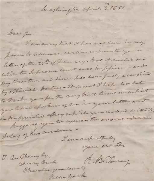 Historic U.S. Supreme Court Justices Collection including Roger B. Taney, Samuel F. Miller, and David Davis