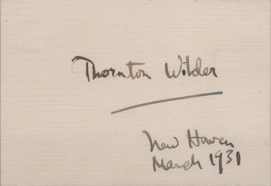 American Authors Autograph Collection including Thornton Wilder, Oliver Wendell Holmes, Thomas Bailey Aldrich, and William T. Adams (“Oliver Optic”)